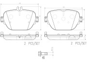 P50138N Sada brzdových destiček, kotoučová brzda BREMBO NAO LINE BREMBO