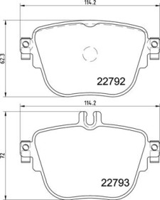 P 50 141 BREMBO sada brzdových platničiek kotúčovej brzdy P 50 141 BREMBO