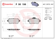 P 50 156 Brzdové destičky BREMBO