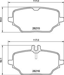 P 50 162 BREMBO sada brzdových platničiek kotúčovej brzdy P 50 162 BREMBO