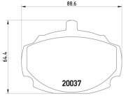 P 52 001 BREMBO sada brzdových platničiek kotúčovej brzdy P 52 001 BREMBO