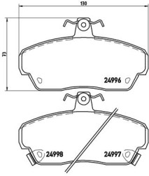 P 52 020 BREMBO sada brzdových platničiek kotúčovej brzdy P 52 020 BREMBO