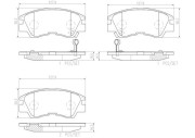 P54008N Sada brzdových destiček, kotoučová brzda BREMBO NAO LINE BREMBO