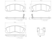 P54017N Sada brzdových destiček, kotoučová brzda BREMBO NAO LINE BREMBO