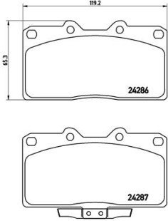 P 54 019 Sada brzdových destiček, kotoučová brzda PRIME LINE BREMBO