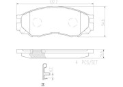 P54020N Sada brzdových destiček, kotoučová brzda BREMBO NAO LINE BREMBO