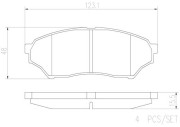 P54028N Sada brzdových destiček, kotoučová brzda BREMBO NAO LINE BREMBO