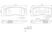 P54031N Sada brzdových destiček, kotoučová brzda BREMBO NAO LINE BREMBO