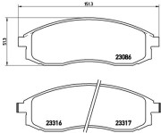 P 54 032 BREMBO sada brzdových platničiek kotúčovej brzdy P 54 032 BREMBO