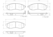 P54032N Sada brzdových destiček, kotoučová brzda BREMBO NAO LINE BREMBO