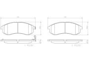 P54033N Sada brzdových destiček, kotoučová brzda BREMBO NAO LINE BREMBO