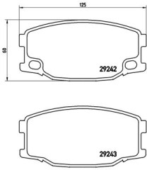 P 54 035 Brzdové destičky BREMBO