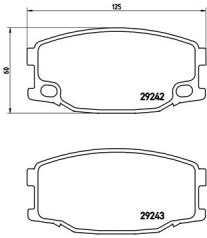 P54035N Sada brzdových destiček, kotoučová brzda BREMBO NAO LINE BREMBO