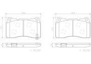 P54039N Sada brzdových destiček, kotoučová brzda BREMBO NAO LINE BREMBO