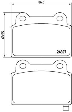 P 54 052 Sada brzdových destiček, kotoučová brzda PRIME LINE BREMBO