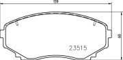 P54059N Sada brzdových destiček, kotoučová brzda BREMBO NAO LINE BREMBO