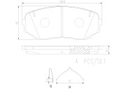 P54060N Sada brzdových destiček, kotoučová brzda BREMBO NAO LINE BREMBO