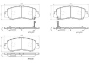 P54061N Sada brzdových destiček, kotoučová brzda BREMBO NAO LINE BREMBO