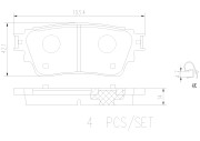 P54063N Sada brzdových destiček, kotoučová brzda PRIME LINE - Ceramic BREMBO