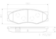 P56014N Sada brzdových destiček, kotoučová brzda BREMBO NAO LINE BREMBO