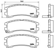 P 56 017 BREMBO sada brzdových platničiek kotúčovej brzdy P 56 017 BREMBO