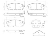 P56021N Sada brzdových destiček, kotoučová brzda BREMBO NAO LINE BREMBO