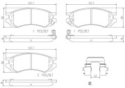 P56023N Sada brzdových destiček, kotoučová brzda BREMBO NAO LINE BREMBO