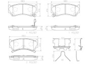 P56026N Sada brzdových destiček, kotoučová brzda BREMBO NAO LINE BREMBO