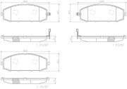 P56041N Sada brzdových destiček, kotoučová brzda BREMBO NAO LINE BREMBO