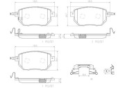 P56051N Sada brzdových destiček, kotoučová brzda BREMBO NAO LINE BREMBO