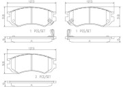 P56055N Sada brzdových destiček, kotoučová brzda BREMBO NAO LINE BREMBO