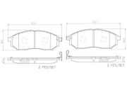 P56058N Sada brzdových destiček, kotoučová brzda BREMBO NAO LINE BREMBO