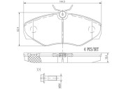 P56061N Sada brzdových destiček, kotoučová brzda BREMBO NAO LINE BREMBO