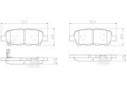 P56068N Sada brzdových destiček, kotoučová brzda BREMBO NAO LINE BREMBO