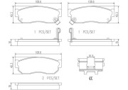 P56073N Sada brzdových destiček, kotoučová brzda BREMBO NAO LINE BREMBO