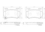 P56084N Sada brzdových destiček, kotoučová brzda BREMBO NAO LINE BREMBO