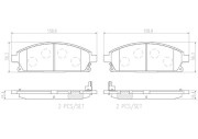 P56097N Sada brzdových destiček, kotoučová brzda BREMBO NAO LINE BREMBO