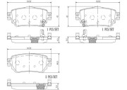 P56098N Sada brzdových destiček, kotoučová brzda BREMBO NAO LINE BREMBO