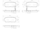 P56101N Sada brzdových destiček, kotoučová brzda BREMBO NAO LINE BREMBO