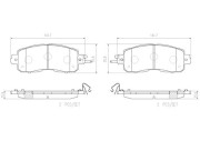 P56104N Sada brzdových destiček, kotoučová brzda BREMBO NAO LINE BREMBO