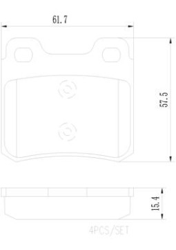 P59018N Sada brzdových destiček, kotoučová brzda BREMBO NAO LINE BREMBO