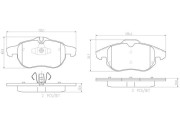 P59043N Sada brzdových destiček, kotoučová brzda BREMBO NAO LINE BREMBO