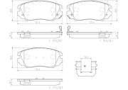 P59054N Sada brzdových destiček, kotoučová brzda BREMBO NAO LINE BREMBO