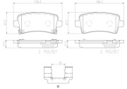 P59059N Sada brzdových destiček, kotoučová brzda BREMBO NAO LINE BREMBO