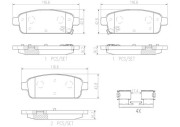 P59080N Sada brzdových destiček, kotoučová brzda BREMBO NAO LINE BREMBO