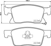 P59091N Sada brzdových destiček, kotoučová brzda BREMBO NAO LINE BREMBO