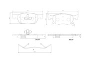 P59092N Sada brzdových destiček, kotoučová brzda BREMBO NAO LINE BREMBO