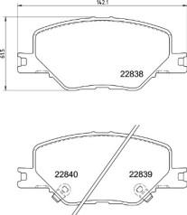 P 59 096 BREMBO sada brzdových platničiek kotúčovej brzdy P 59 096 BREMBO