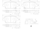 P59097N Sada brzdových destiček, kotoučová brzda BREMBO NAO LINE BREMBO