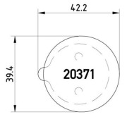 P 61 014 Sada brzdových destiček, parkovací brzda PRIME LINE BREMBO